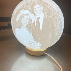 Lámpara de litofanía lunar impresa en 3d personalizada (Oscar)