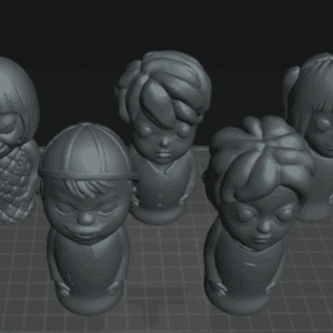 Impresión 3d Resina 5 figuras Near Toys